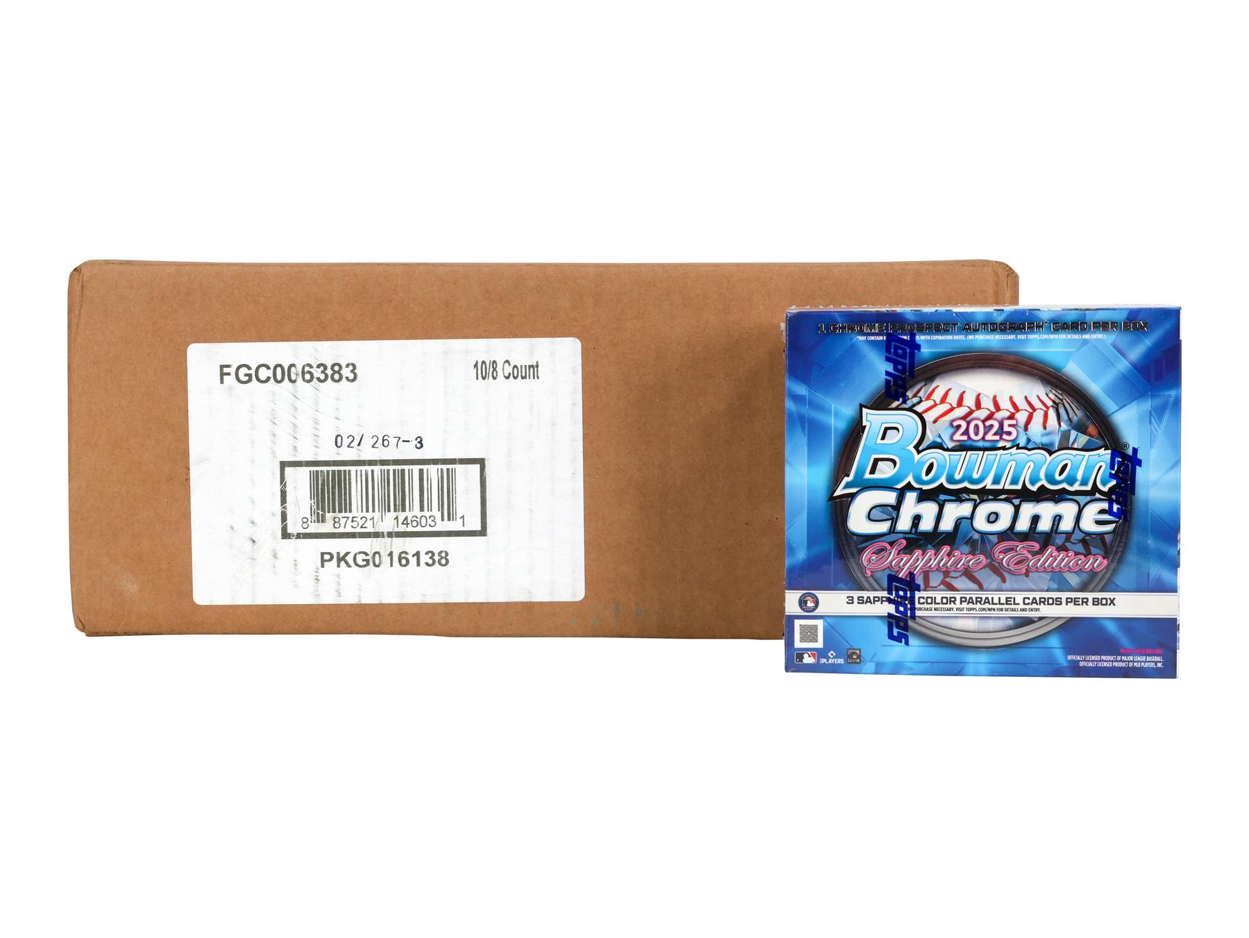 2025 Bowman Chrome Baseball Sapphire Edition 10-Box Case