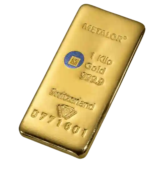 1000 Gram 1KG Metalor Cast Gold Bar
