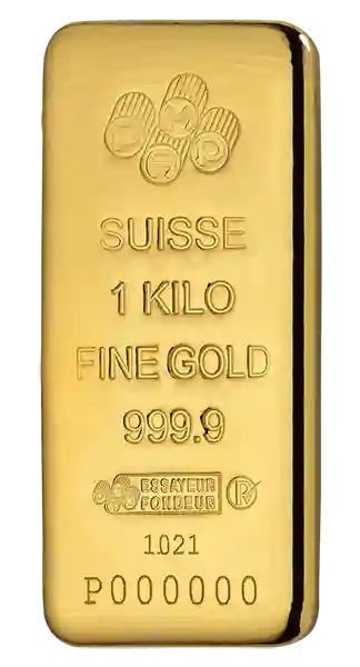 1000 Gram 1KG PAMP Cast Gold Bar