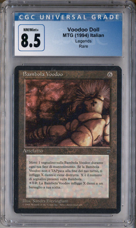 1994 Magic the Gathering Voodoo Doll Italian Legends CGC 8.5