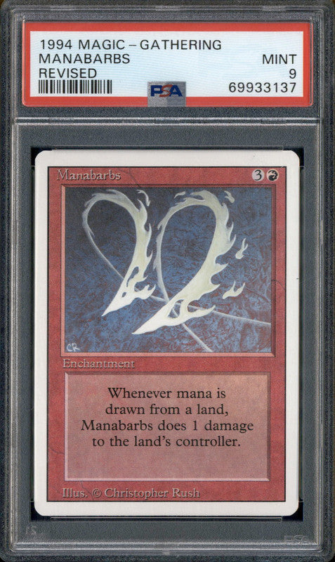 1994 Magic the Gathering Revised Manabarbs PSA 9