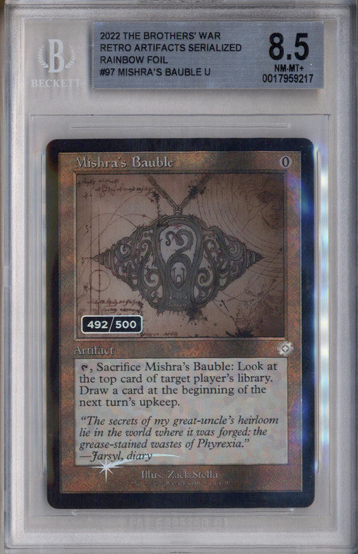 2022 MTG The Brothers Retro Artifacts Rainbow Foil Mishra's Bauble /500 BGS 8.5