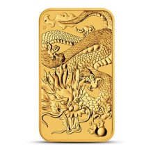 2022 1 oz Australian Rectangular Gold Dragon Coin (BU)