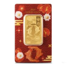 2025 1 oz PAMP Suisse Good Luck Koi Fish Gold Bar (New w Assay)