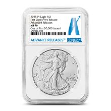 2025 (P) 1 oz Eagle Privy American Silver Eagle Coin NGC MS70 Advanced Release