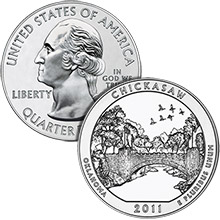 2011 5 oz ATB Chickasaw National Park Silver Coin