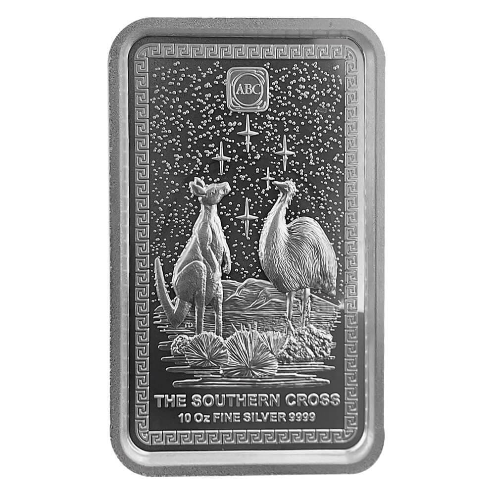 10 oz ABC Refinery The Southern Cross Silver Bar High Relief .9999 Fine
