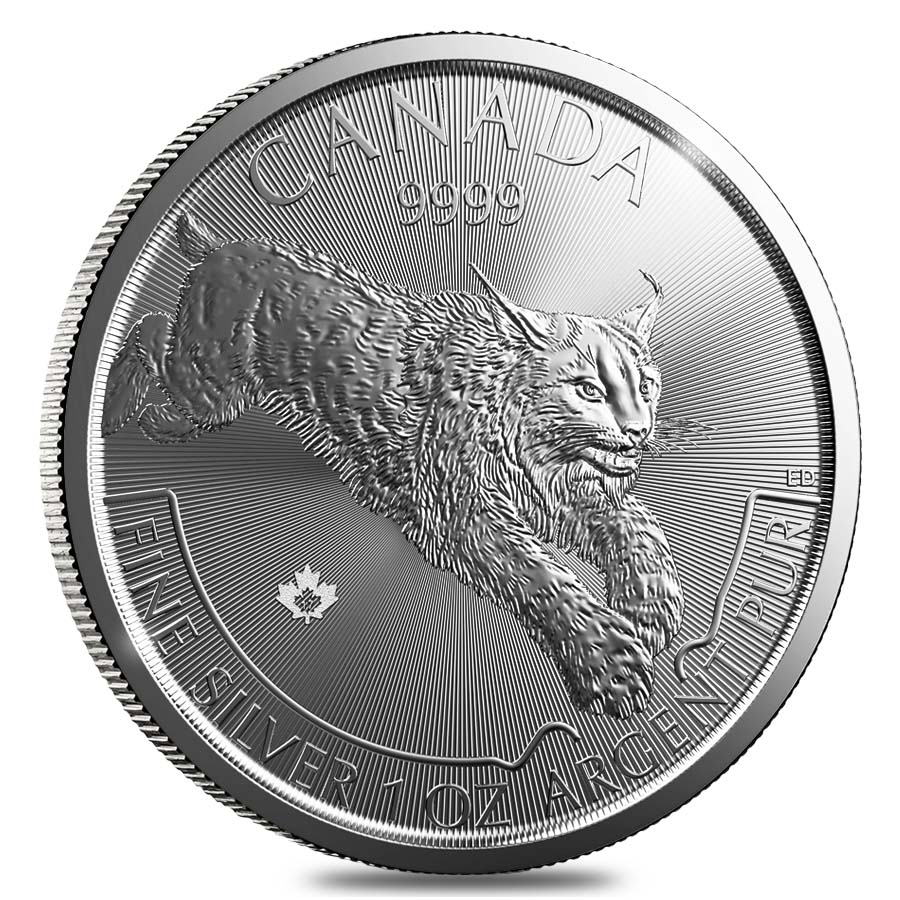2017 1 oz Canadian Silver Lynx Predator Series $5 Coin .9999 Fine Silver