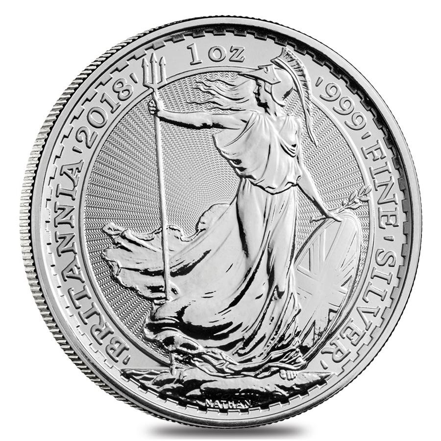 2018 Great Britain 1 oz Silver Britannia Coin .999 Fine BU