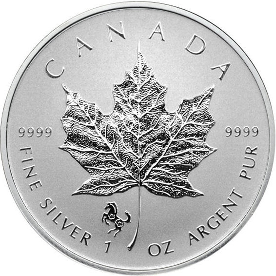 2014 1 oz Lunar Horse Privy Canadian Silver Maple Leaf Coin (BU)