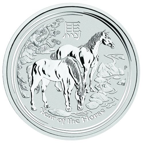 2014 10 oz Australian Silver Lunar Horse Coin (BU)