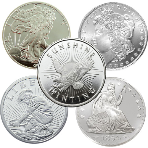 1/2 oz Silver (Varied Condition, Any Mint, Various Forms)