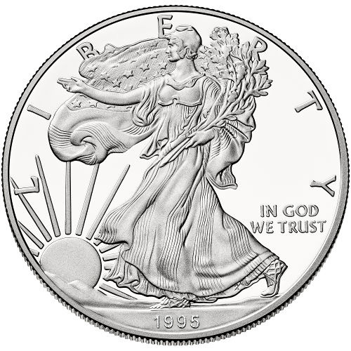 1995-P 1 oz Proof American Silver Eagle Coin (Box + CoA)