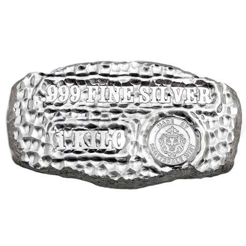 1 Kilo Scottsdale Tombstone Silver Nugget Bar (New)