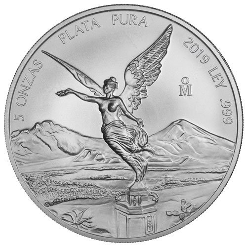 2019 5 oz Mexican Silver Libertad Coin (BU)