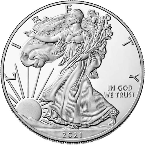2021-S 1 oz Proof American Silver Eagle Coin (Box + CoA, Type 2)
