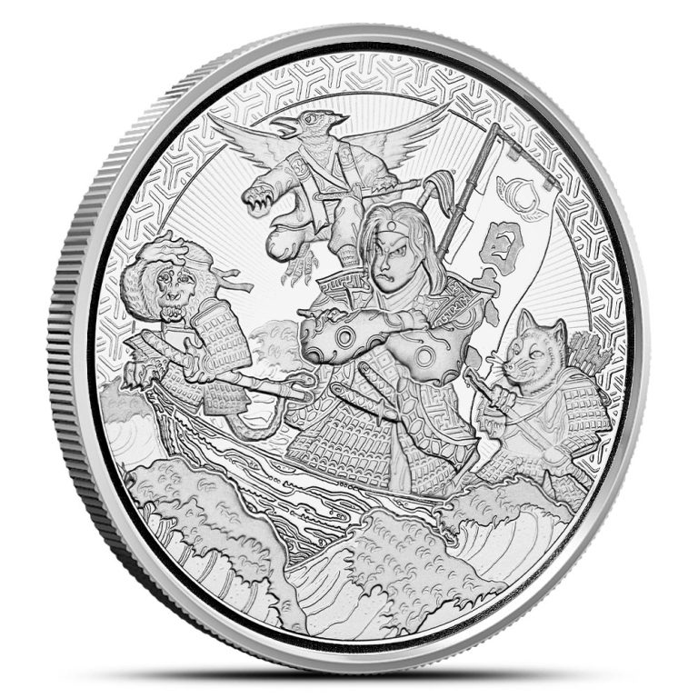 2021 1 oz Samoa Silver Momotaro Onto Demon Island in Ukiyoi Coin