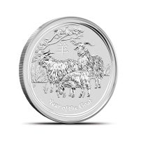 2015 1/2 oz Silver Australian Year of the Goat | Perth Mint Lunar Series 2