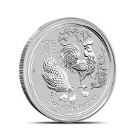 2017 Australian Year of the Rooster 1/2 oz Silver  Coin