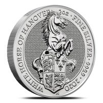 2020 British Queen's Beast White Horse 2 oz Silver Coin