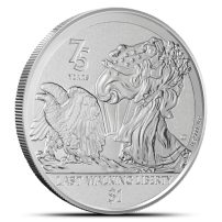 2022 British Virgin Islands 75th Anniversary of the Last Walking Liberty 1 oz Silver Coin Reverse Frosted