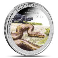 2023 Colorized Congo Titanoboa 1 oz Silver Coin BU