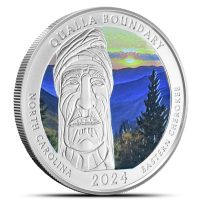 2024 Colorized Native America the Beautiful North Carolina 1 oz Silver Coin with Box &amp; CoA