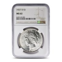 1927-D Peace Dollar Silver Coin NGC MS62