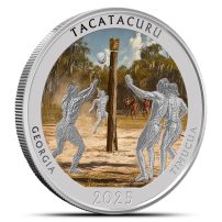 2025 Colorized Native America the Beautiful Georgia 1 oz Silver Coin with Box &amp; CoA