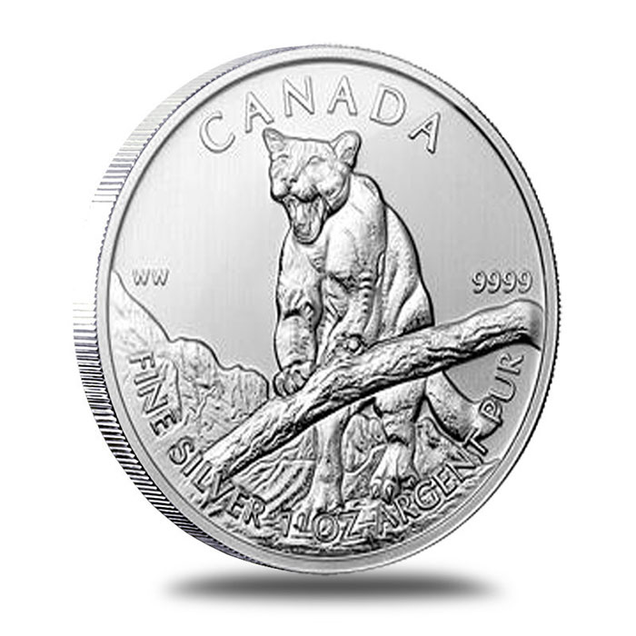 2012 Canadian Cougar 1 oz Silver Coin
