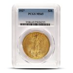 Pre-33 $20 Gold Saint Gaudens Double Eagle Coins MS65 (PCGS or NGC)
