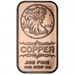1 oz Copper Walking Liberty Bars (New)