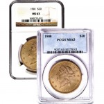 Pre-33 $20 Gold Liberty Double Eagle Coins MS63 (PCGS or NGC)