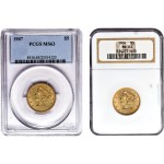 Pre-33 $5 Gold Liberty Half Eagle Coins MS63 (PCGS or NGC)