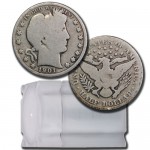 90% Silver Barber Half-Dollars ($10 Roll, Circulated)