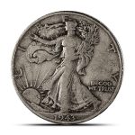 90% Silver Walking Liberty Half-Dollars ($10 FV, Circulated)