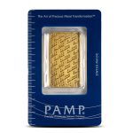 1 oz Gold PAMP Suisse Bars (Classic PAMP Design, New in Assay)