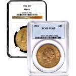 Pre-33 $20 Gold Liberty Double Eagle Coins MS65 (PCGS or NGC)