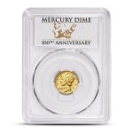 2016-W 1/10 oz Gold American Mercury Dime Coins SP70 (Varied Label, PCGS or NGC)