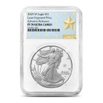 2025-W 1 oz Proof Laser Beam Privy Silver American Eagle Coins NGC PF70 UCAM AR