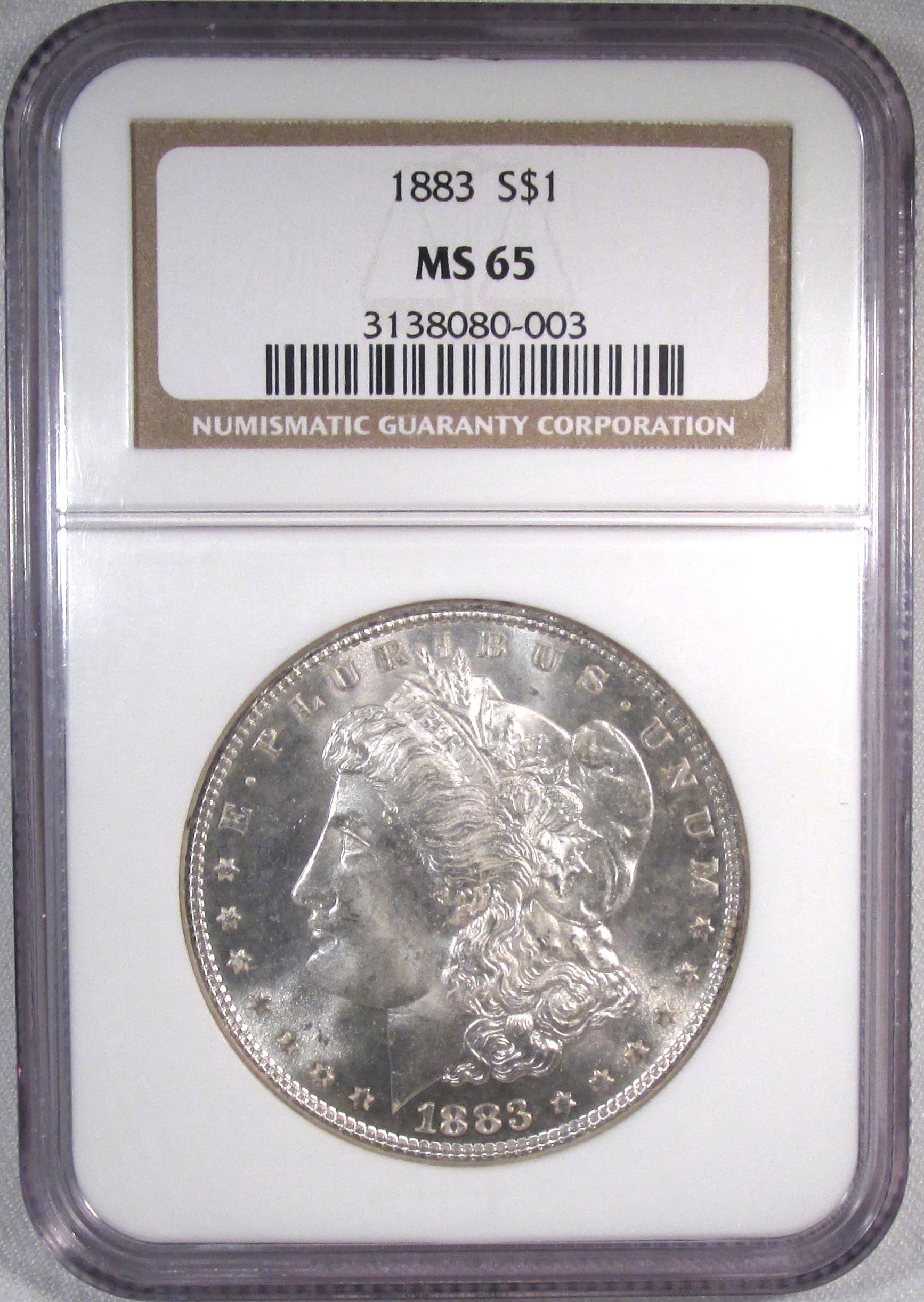 1883 Silver Morgan Dollar NGC MS65 Coin AR193