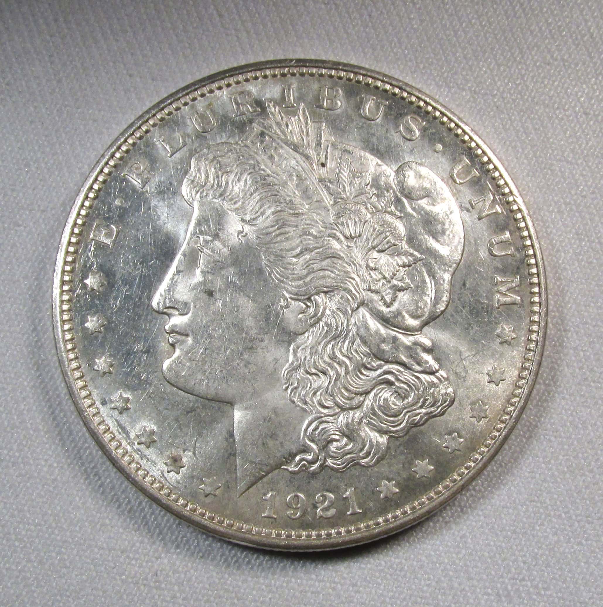 1921-D Silver Morgan Dollar VCH AU Coin AR920