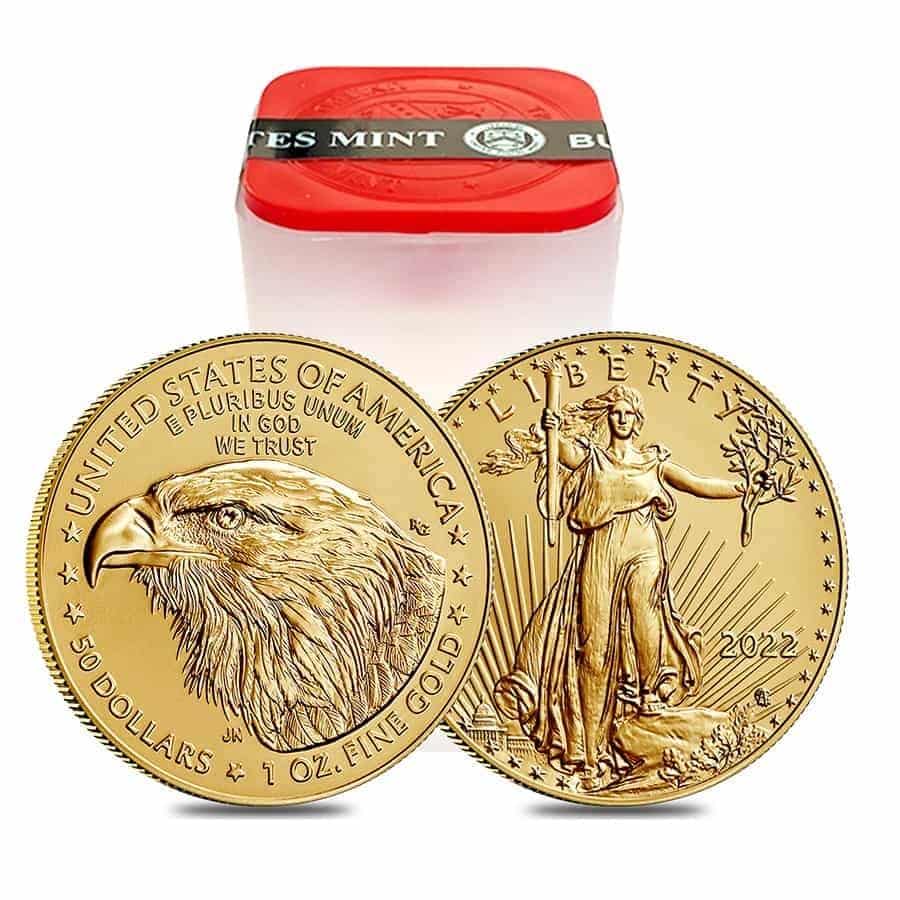 20 Coins – 1 oz Gold American Eagle Tube BU