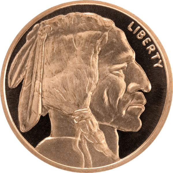 1 OZ COPPER ROUND BUFFALO