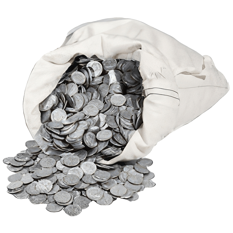 90% Junk Silver 71.5 oz Bag ($100 Face Value)