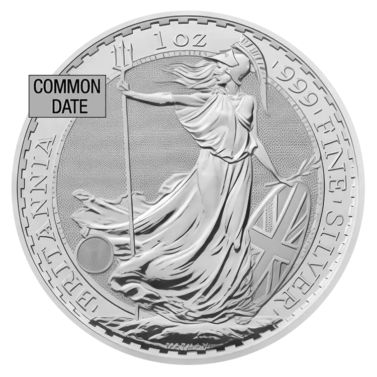 1 oz Silver Britannia Coin (Common Date)