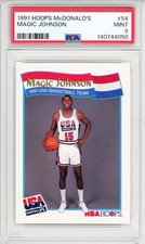 1991-92 -MAGIC JOHNSON- PSA 9 NBA HOOPS MCDONALD'S DREAM TEAM Basketball Card