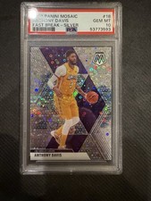 2019-20 Panini Mosaic Anthony Davis #18 Fast Break Silver Prizm PSA 10 Lakers