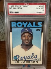 1986 TOPPS TRADED #50T BO JACKSON ROOKIE RC PSA 10