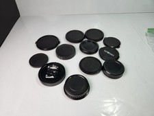 Lot of 12 Vintage Camera Lens Caps Canon Minolta Tamron Nikon